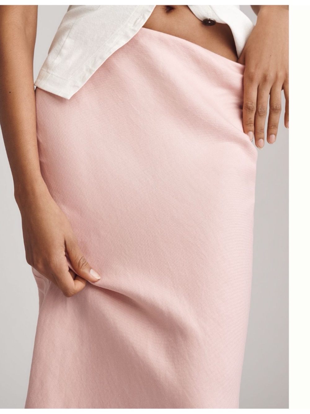 NWT Anthropologie Tilda Maxi Slip Skirt: Linen Edition XL - Picture 2 of 10